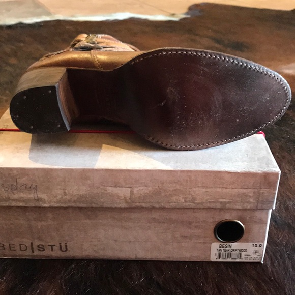 Bed Stu Begin ankle boot in tan teak driftwood - Picture 5 of 6